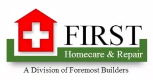Logo for First Homecare & Repair, a division of Foremost Builders.