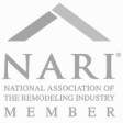 NARI grey logo with text reading national association of remodeling industry member