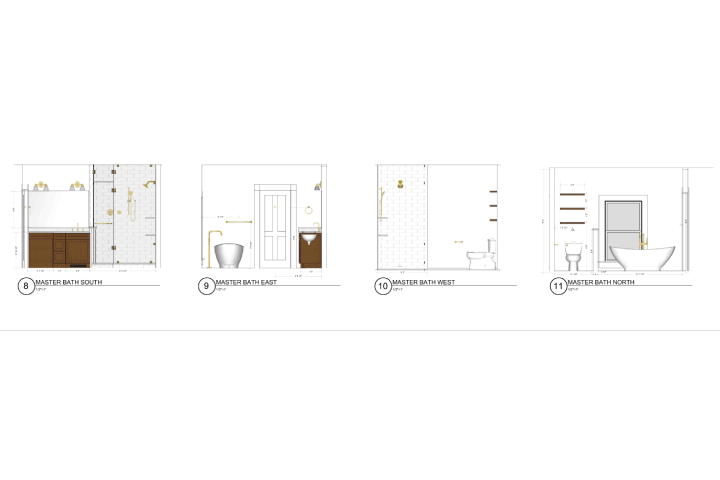 Drawings of master bathroom remodel