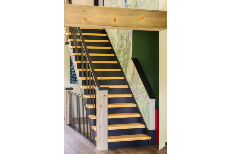 Renovated wood stair case